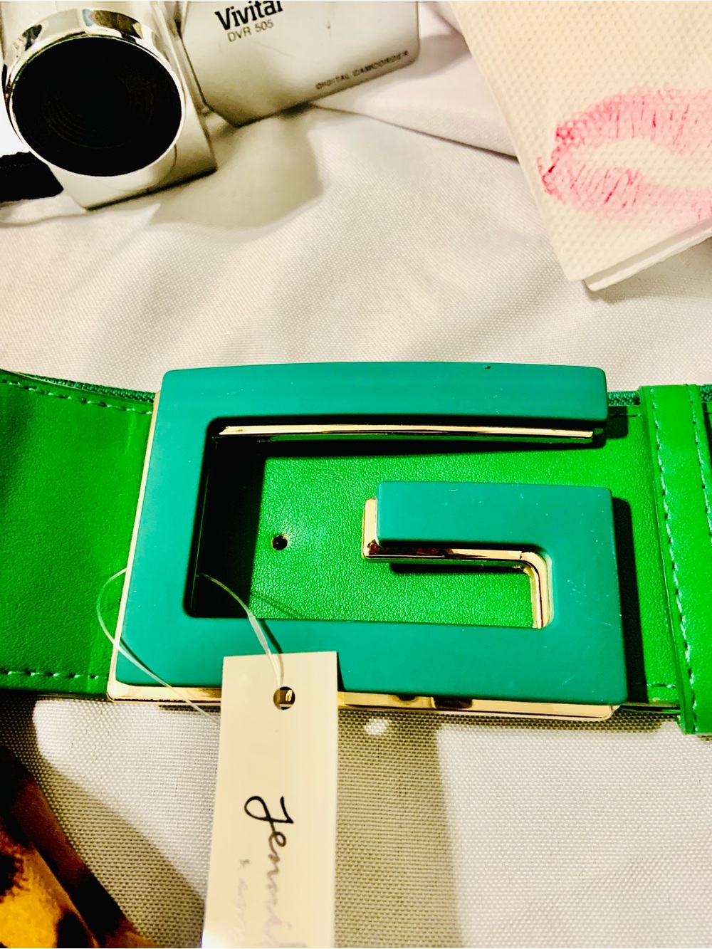 G  Green Elastic Logo Belt - Picture 4 of 5
